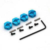 1 Set Metal 12Mm Wheel Hex Hub Adapter for Wltoys 104001 104002 12428 12423 12429 RC Car Parts Blue