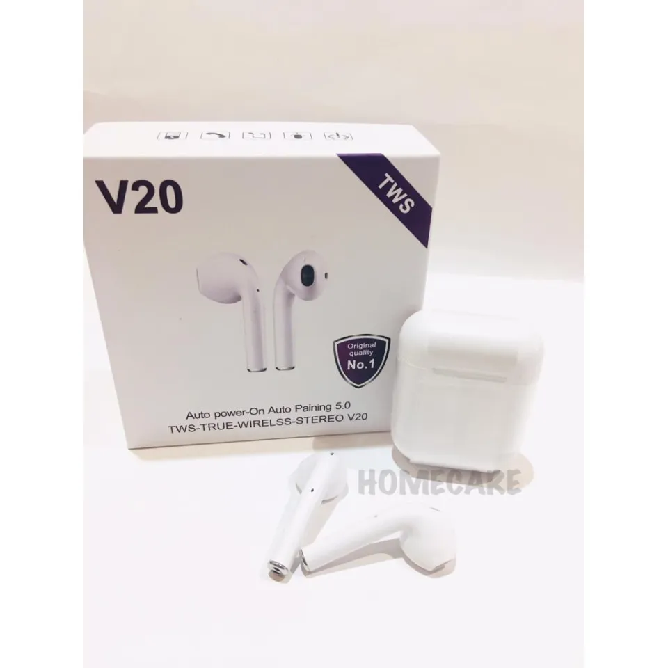 Tai nghe bluetooth TWS V20 kh ng d y 5.0 Lazada.vn