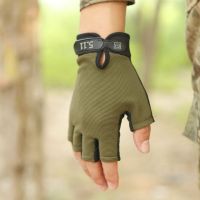 HATTY Thin Breathable Ridding Gloves Climb Mountains Sun Protection Driving Sunscreen Gloves Non-slip Mittens Half Finger Gloves Men Gloves Nylon Glov