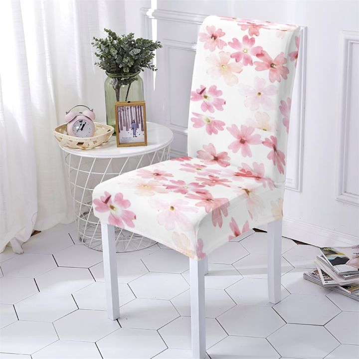 ปลอกเก้าอี้ยืดหยุ่นผ้าสแปนเด็กซ์คลุมเก้าอี้พืชพันธุ์ดอกไม้สไตล์ที่คลุมเก้าอี้ปลูกยืดหยุ่น