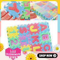 Childrenworld 36Pcs Dollhouse Floor Foam Mat Mini Play Mat Number Letter Puzzle Miniature Kit