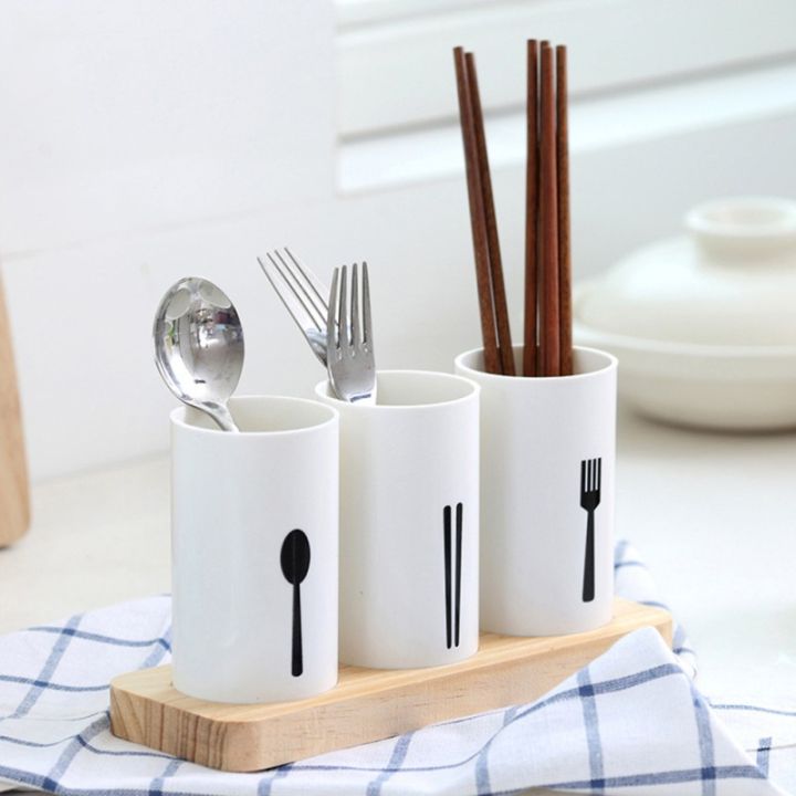 cod-amp-ready-stock-utensil-kitchen-spoon-holder-sink-rubber-wood-drainer-organizer-cutlery-fork