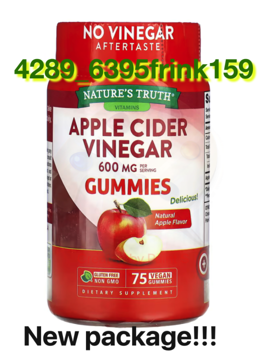 พร้อมส่ง-ถูกสุด-nature-s-truth-apple-cider-vinegar-gummies-แอปเปิ้ลไซเดอร์กัมมี่-แอปเปิ้ลไซเดอร์กัมมี่สูตร-organic