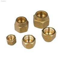 ❁☢✽ Brass Forged 7/16 -17/16 UNF Hex Nut 45 Degree SAE 1/4 3/8 1/2 3/4 Inch Flare Pipe Fitting Adapter Air Conditioner Copper