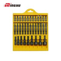 ชุดขนาด35ไขควง Pcs บิตและซ็อกเก็ตพลาสติก Phillips Torx ไขควงขนาด5-13มม. สำหรับเครื่องมือไฟฟ้าในครัวเรือน