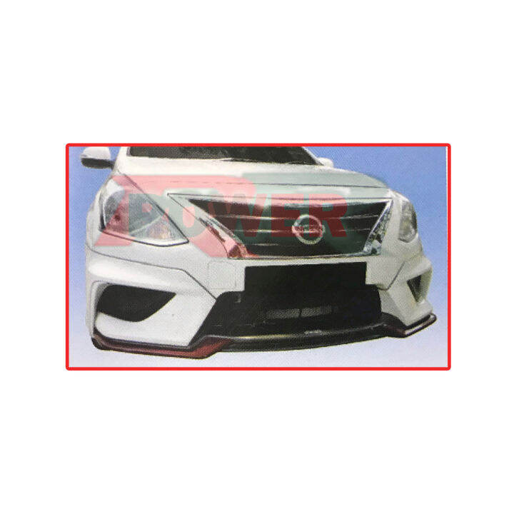 Nissan Almera N17 (2015 Facelift Model Bumper ONLY) NISMO Style Front Skirt Skirting With Logo