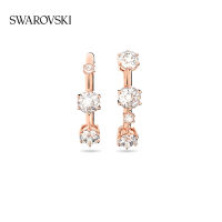 Swarovski Constella Hoop Earrings Rose Gold Stud Earrings ต่างหูห่วง Constella Hoop ต่างหู สวารอฟสกี้โรสโกลด์