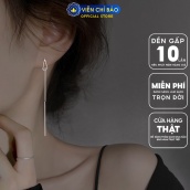 Bông tai bạc nữ thanh dài hình giọt nước chất liệu bạc S925 thời trang phụ kiện trang sức nữ Viễn Chí Bảo B400228