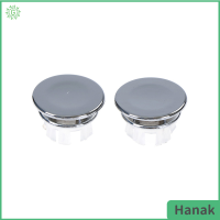 Hanak 2ชิ้นฝาครอบล้นทรงกลมแต่งห้องน้ำอ่างอ่างล้างหน้าโครเมี่ยมเป็นระเบียบเรียบร้อยอะไหล่สำรอง