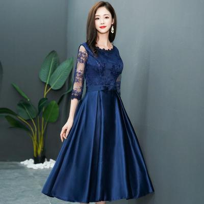 Dress Skirt Womens 2022 New Summer Banquet Elegant Long Party Temperament Socialite Sleeve Slim Evening Dress