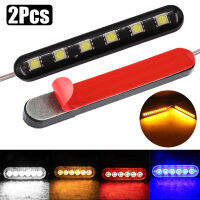 12Pcs 6 LED 12V Strobe Light Strip for Car Motorcycle LED Medium Grid Flash Warning Emergency License Lamp Car Moto Accessories