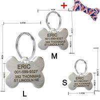 Free Engraving Text On Front And Back Sides Stainless Steel Pet Dog Tag Customized QR Name Address Telephone Free Toys Attaching