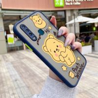 JIUMOO เคสปลอกสำหรับ VIVO Y11 2019 เคสกรณีการ์ตูนน่ารักหมีด้านข้างขอบแบบการออกแบบที่ชัดเจนใสเต็มฝาครอบเลนส์กล้องป้องกันปลอกกรณียาก