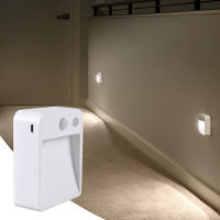 Wireless Motion Sensor ไฟกลางคืน LED แบตเตอรี่ขับเคลื่อนโคมไฟกลางคืนเปิดตลอดเวลาอัตโนมัติ2โหมดสำหรับห้องนอนตู้ห้องน้ำบันได