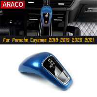 สำหรับ Porsche 2018 2019 2020 2021 ABS ฝาครอบตกแต่ง1ชิ้นเกียร์ออโต้ SHIFT KNOB COVER Trim ตกแต่ง