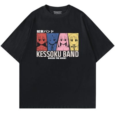 ข้อเสนอพิเศษ พร้อมส่ง Neverdry T shirt Anime Bocchi The Rock Kessoku Band T shirtS-5XL