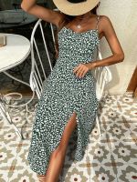 【YF】 JIM   NORA Summer Beach Boho Floral Printed Lady Dress Sleeveless Midi Dresses High Waist For Elegant Female