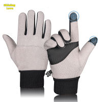 Shininglove Winter Gloves Touch Screen Windproof Thickened Warm Gloves For Outdoor Driving Running Cycling Texting