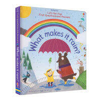 หนังสือภาษาอังกฤษ Usborne Lift The Flap Book First Questions and Answers  What Makes It Rain English Book Bedtime Reading Story Book for Kids Hardcover หนังสือป๊อปอัพ สามมิติ นิทานภาษาอังกฤษ หนังสือสำหรับเด็ก หนังสืออ่านก่อนนอน หนังสือ