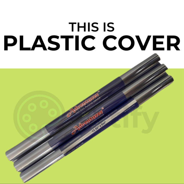 Adventurer Cut Size Plastic Cover 10"x5m and 13.5"x5m Plastic Cover