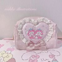 【New product】☾♙ Lovely mikko cosmetic bag strawberry love seashells bowknot cortex receive packages in Japanese girl hand bag