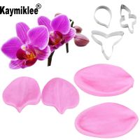 Orchid Petal Veiner &amp;Cutter Silicone Mold Flower Fondant Gumpaste Candy Mould Cake Decorating Tools  Sugarcraft Mold CS224 Bread Cake  Cookie Accessor