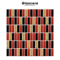 Glascera กระเบื้องโมเสคแก้ว ชนิดผิวมัน สีสันสวยงาม ไม่ดูดซึมน้ำ ไม่เกิดเชื้อรา ตกแต่งภายในและภายนอก Reddish