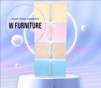 Wfurniture?ตู้พลาสติกน็อคดาวน์อเนกประสงค์ 3ชั้น/4ชั้น ?มือจับข้าง/ฝาสวิง ✅รุ่น Color Vid  ?สีPastel  ❗️❗️สินค้าพร้อมส่ง❗️❗️