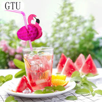 GTU หลอดแบบใช้แล้วทิ้งรูปแบบฮาวายหลอดน้ำปั่นพลาสติก BPA Free สำหรับงานเลี้ยงวันเกิดทุกวันงานแต่งงาน