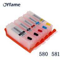 Oyfame 5ชิ้นสำหรับแคนนอน580ตลับหมึก581พร้อมชิปอาร์ค Pgi580กระสวยหมึกสำหรับแคนนอน Tr7550 Tr8550 Ts6150เครื่องพิมพ์ Ts6151