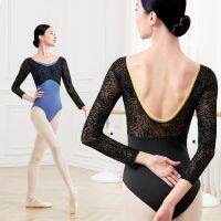 Women Ballet Leotards Backless Long/Short Sleeve Mesh Smock Patckwork Leotard Adult Girls Skate Pole Dancing Bodysuit Swimwear