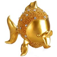 European Resin Fish Ornaments Goldfish Miniatures Home Decor Kiss Fish Figurines Wedding Gifts Desktop Crafts Furnishing