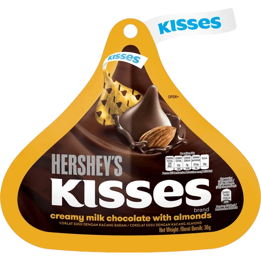 Hershey's Kisses Creamy Milk Chocolate with Almonds | 36g | Lazada PH