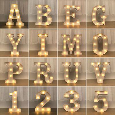 ✔✈┅ Alphabet Letter LED Lights Luminous Number Lamp Decor Battery Night Light for home Wedding Birthday Christmas party Decoration.