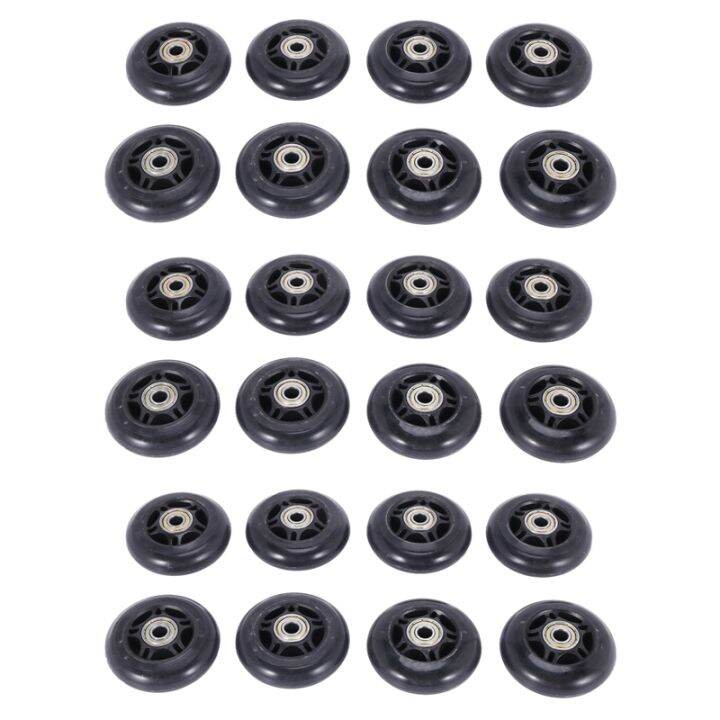 24 Pack Inline Skate Wheels Beginner's Roller Blades Replacement Wheel