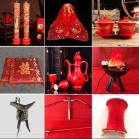 [COD] New Chinese wedding props decoration festival supplies brazier saddle tables and chairs set lead arch