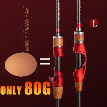 Fishing Rod Spinning Casting Carbon Fast UL/L Solid Wood Handle