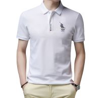 แขนสั้นผู้ชายรุ่นใหม่ T เสื้อ polo ฤดูร้อนครึ่งแขนธุรกิจผู้ชายปักปก POLO เสื้อยืดเรียบง่าย