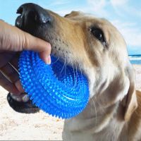 Pet Toys Bite Resistant Sound Toy Ball Chew Teeth Clean Large Dog Golden Retriever Barbed TPR Train Teeth Cleaning Jouet Chien Toys