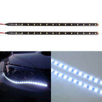 2ชิ้น30ซม. 5050 12LED ไฟสีชนิดเส้น LED ที่มีความยืดหยุ่น DIY ประดับรถสีขาว