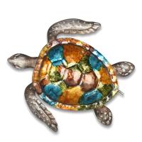 Metal Sea Turtle Beach Theme Decor Wall Art Decoration for Indoor Outdoor Bathroom Garden