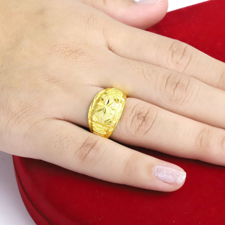 แหวนไม่ลอก-แหวนหุ้มทอง-ไม่ลอก-ไม่ดำ-แหวน-1บาท-แหวนตัดลายยิงทราย-จิกเพชร-แหวนทองปลอม-เหมือนจริงที่สุด-แหวนทอง-ทองเหมือนแท้-ทองโคลนนิ่ง