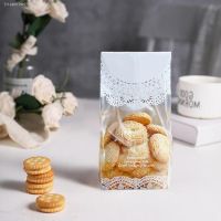 ♨ 50pcs Self Stand Holder Cookie Biscuit Bag Wedding Gift Candy Cupcake Hand Made DIY Christmas Plastic Packaging Bags
