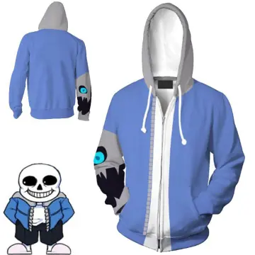 Game Undertale Sans Hoodie Sweatshirt Hooded Zipper Jacket Coat Cosplay  Costume