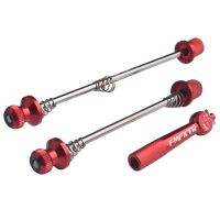 Locking Skewer Anti Theft Quick Release Secure Lock Skewers Set Cycling Wheels Locking（Black Red Blue Gold）