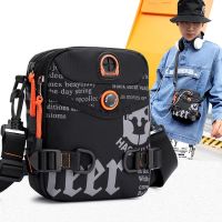 Mens Nylon Small Shoulder Bags High Quality Waterproof Messenger Bags Graffiti Letter Belt Bag Fashion Crossbody Fanny Bag Male