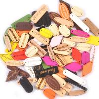 【YF】₪  50Pcs Mixed  Hand Made  Tags Wood Buttons Sewing Accessories Diy Scrapbookingsa 2Holes M2592