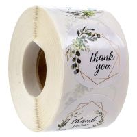 500pcs Round Labels Thank You Paper Sticker for Dragee Packing Wedding Thanks Stickers