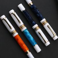New MAJOHN M400 Resin Fountain Pen EF/F Nib Gold Clip Fantastic Pen For Office School Supplies Smooth Writing Business Gift  Pens