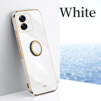 พร้อมที่ยึดแหวนใส่นิ้วอินเทรนด์เคส TPU แบบนิ่มสำหรับ REALME C55 NFC 2023เคสมือถือชุบโลหะหรู OPPO Realme C55ฝาครอบหลังซิลิโคน C55 REALME